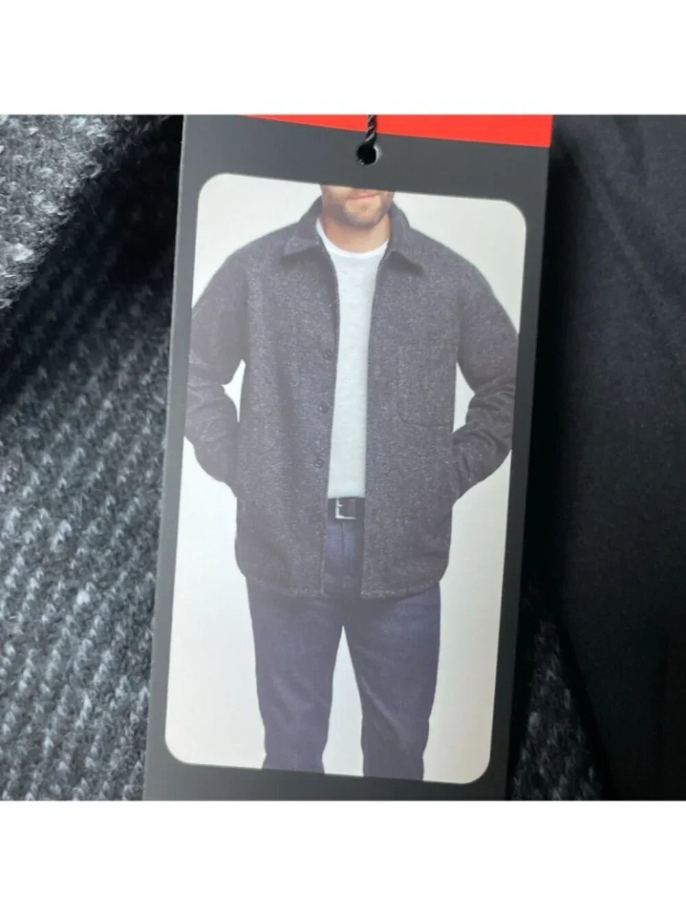 Banana Republic Men's M  Gray Herringbone Button-Up Shirt Jacket e1493